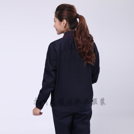 藏青拼大红仓库工衣定做AC099-CC